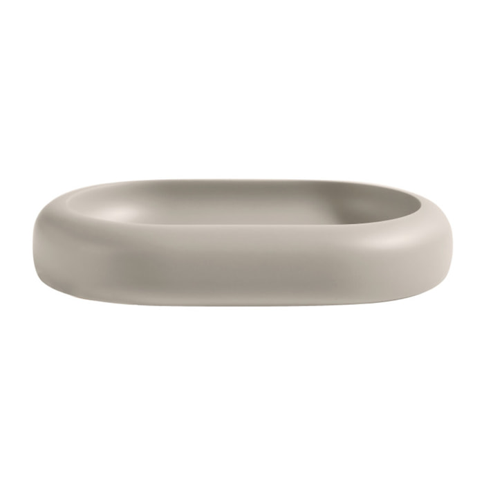Porte-savon ZAC en polyresine – finition greige mate, design moderne