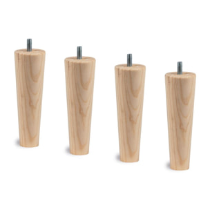 Lit Windsor Sommier tapissier en tissu - pieds bois