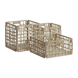 Set de 3 paniers en fibres naturelles - Janice