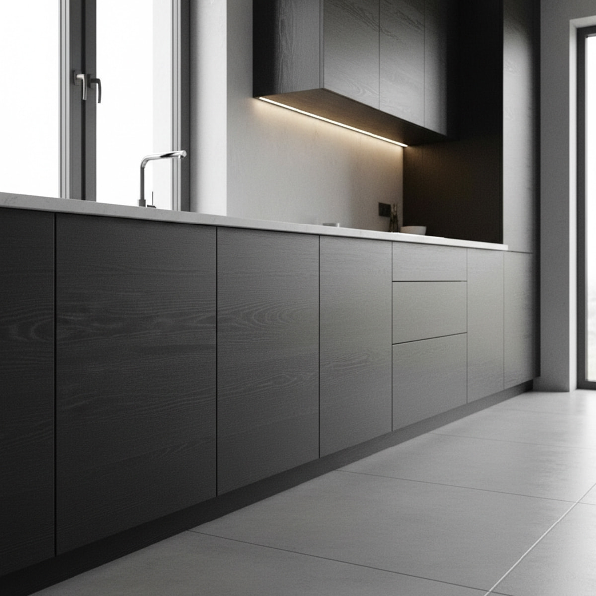 Rouleau adhésif protecteur effet bois noir au mètre - Autocollants Revêtement Adhésif Cuisine Meubles Salle de bain