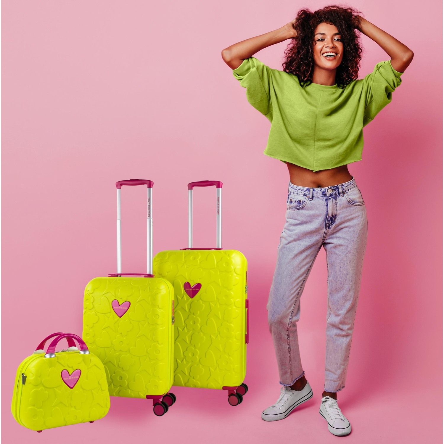 Juego De Maletas Pc Agatha Ruiz De La Prada Iconic Pistacho