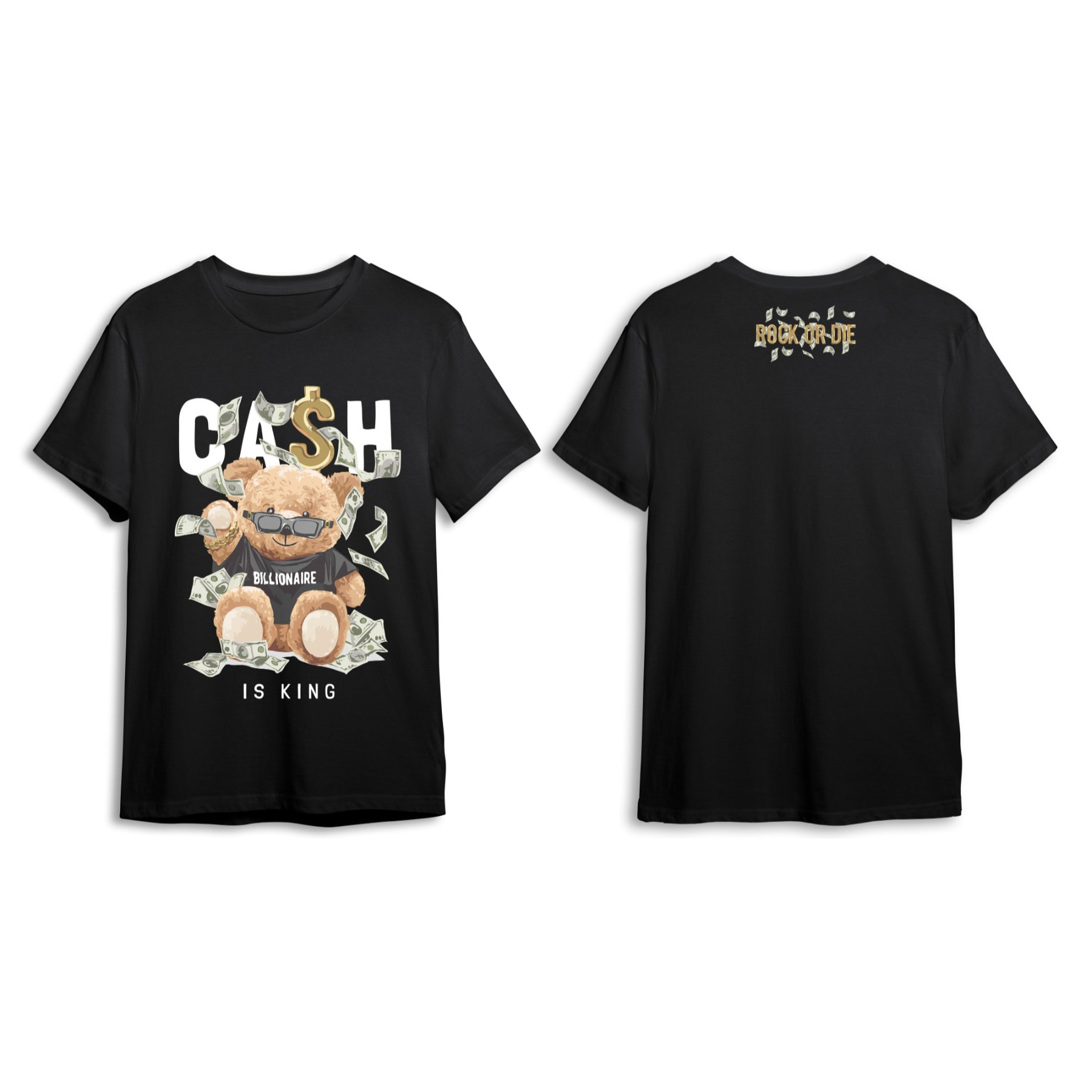 CAMISETA ROCK OR DIE CHICO CASH IS KING TALLA XL