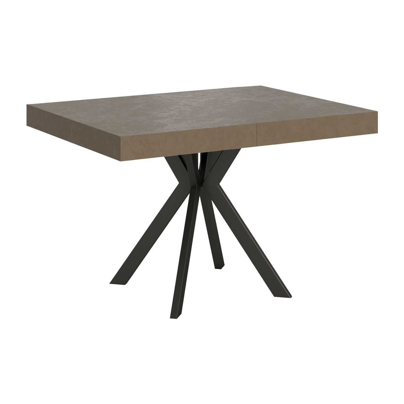 Mesa extensible 80x120/204 cm Dolcezza gris paloma patas antracita