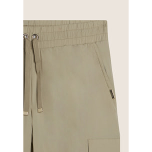 Pantaloni Cargo in Popeline elasticizzato
