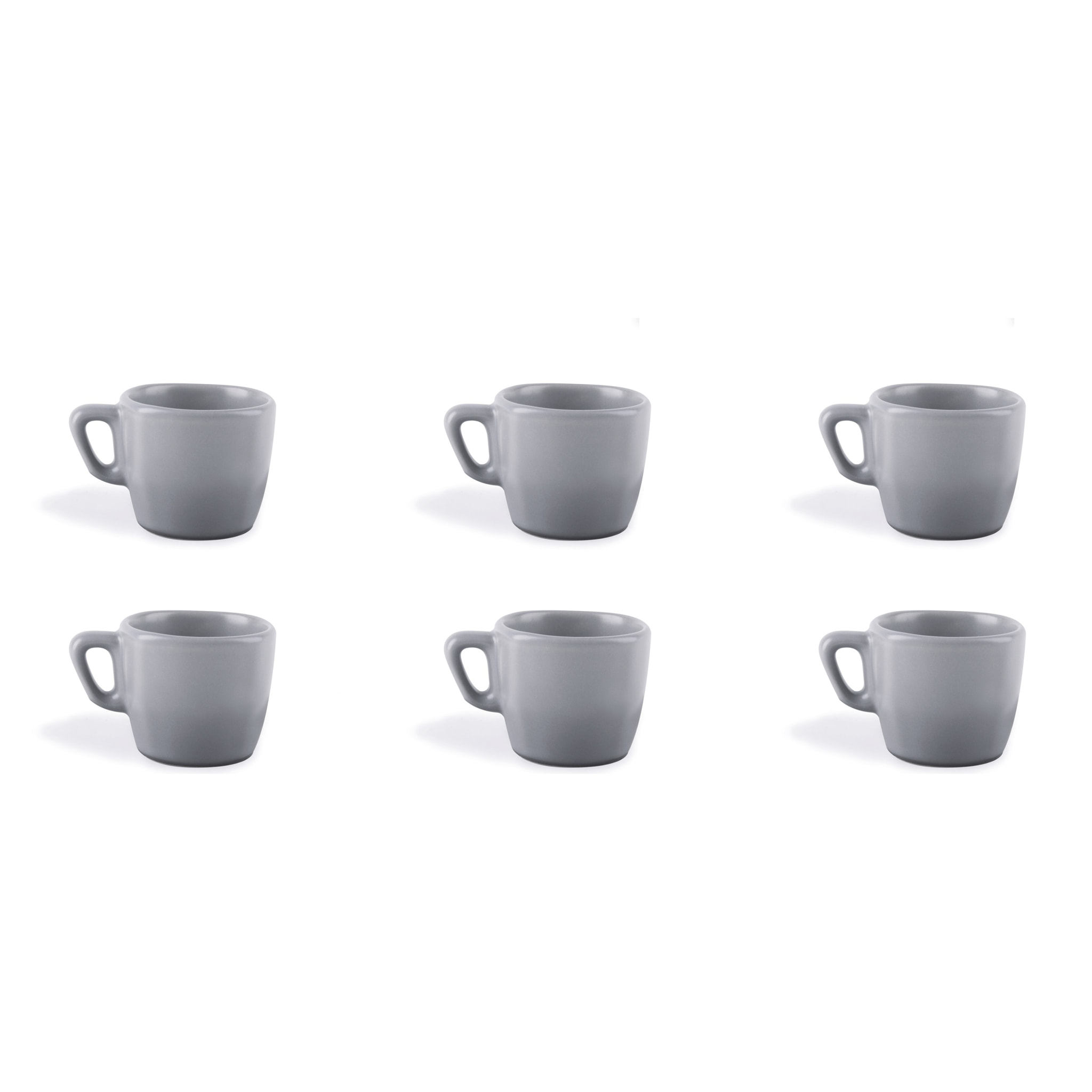 Set 6 Tazzine Caffè Excelsa – Eclipse, Stoneware Grigio