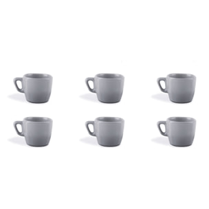 Set 6 Tazzine Caffè Excelsa – Eclipse, Stoneware Grigio
