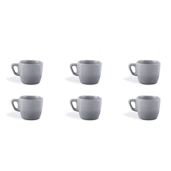 Set 6 Tazzine Caffè Excelsa – Eclipse, Stoneware Grigio