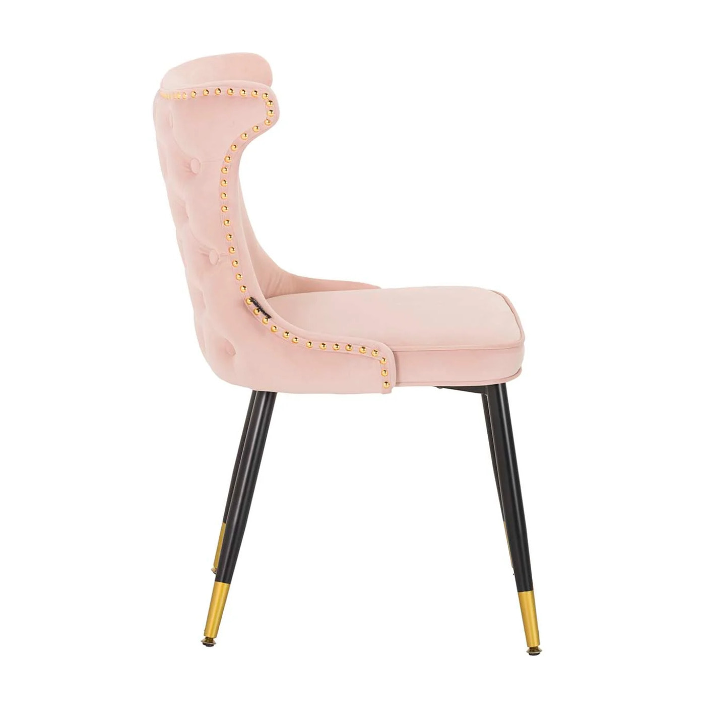 Silla Tachuelas Velvet Rosa Aspen 49x54x79 Cm