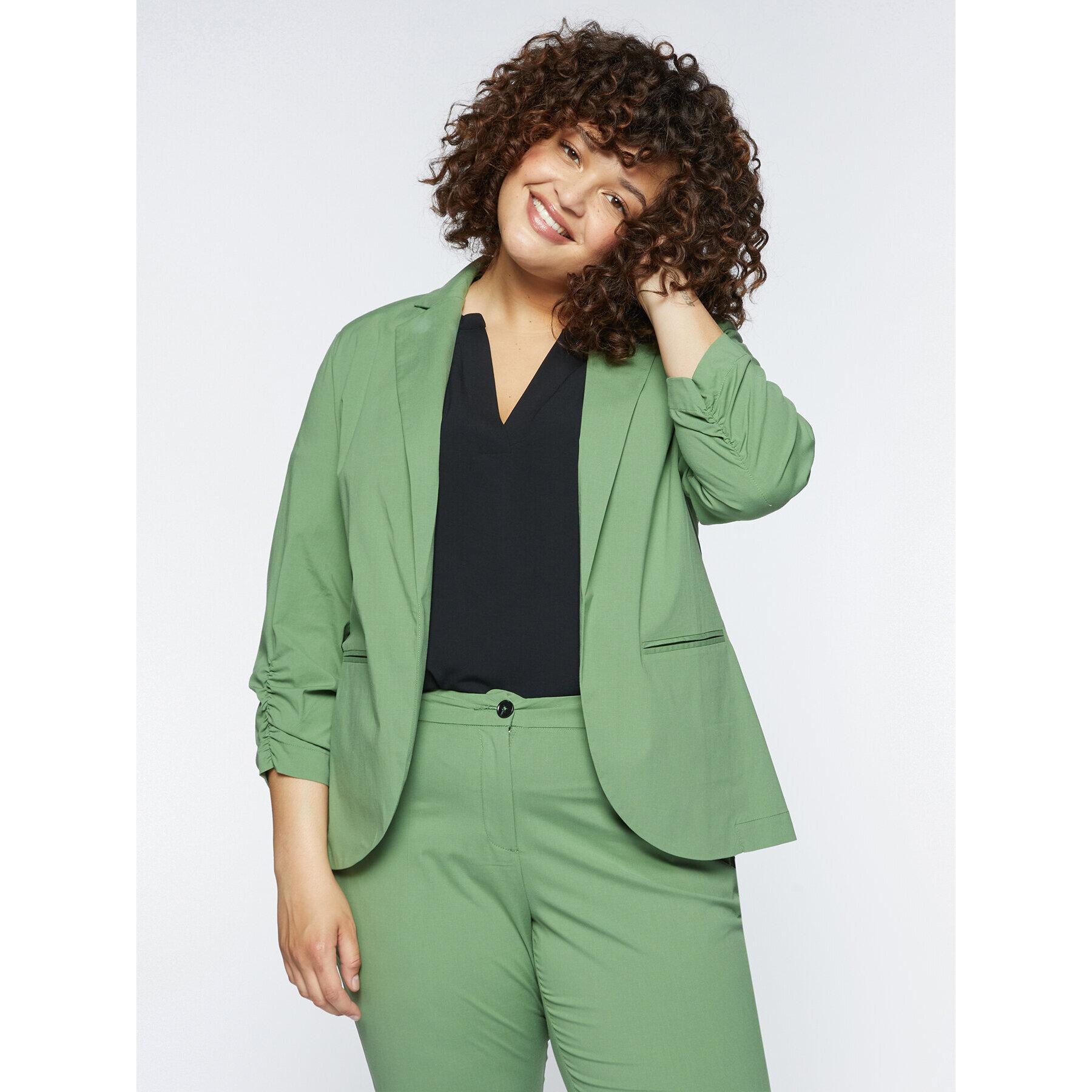 Fiorella Rubino - Blazer con maniche arricciate - Verde