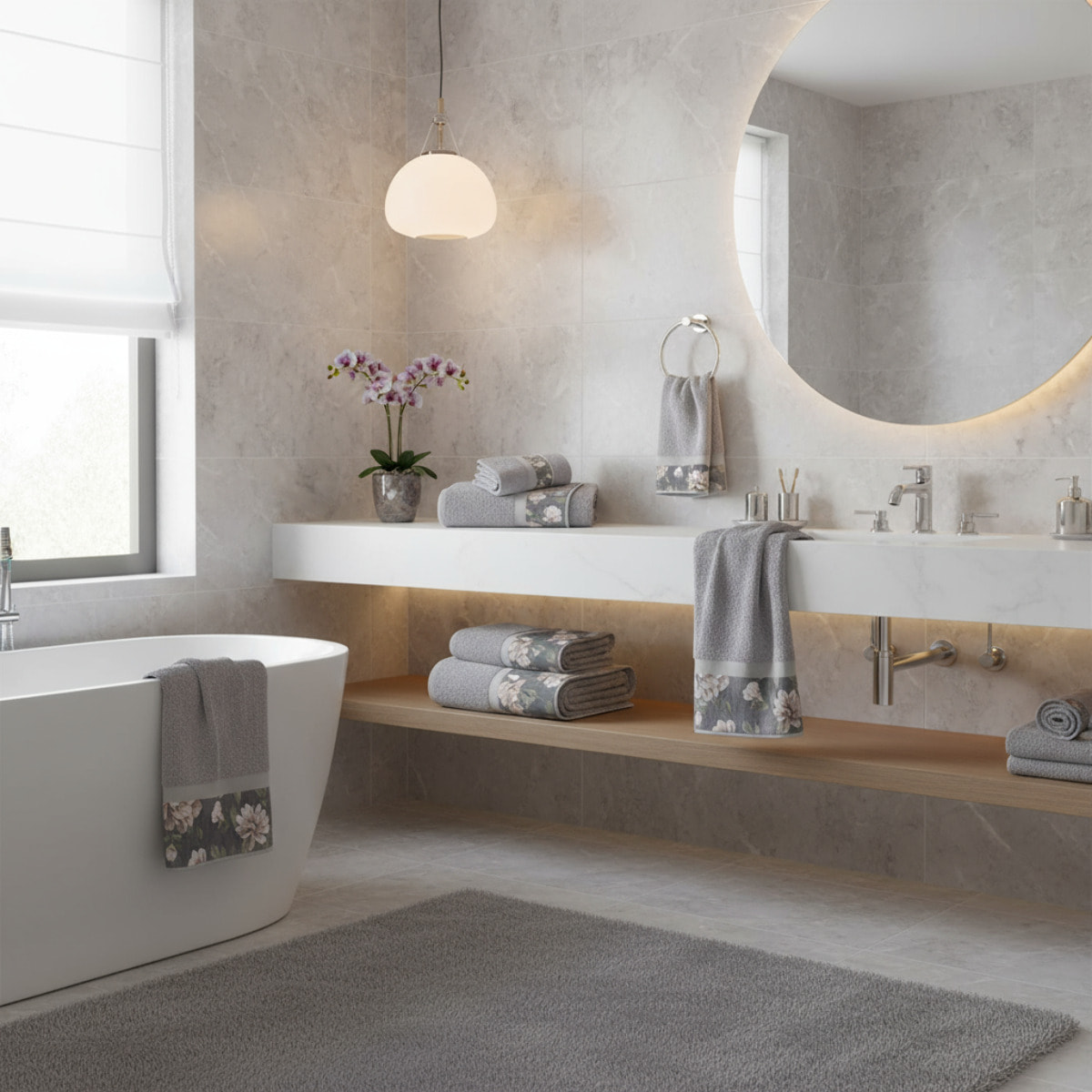 Set Spugna COROLLA 3 Pezzi: Viso+Ospite+Telo Bagno