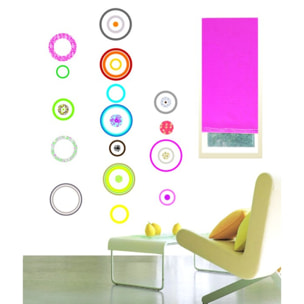 Stickers Muraux décoration adhésifs cercles design multicolores