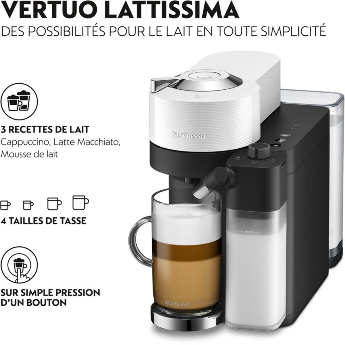 Nespresso DELONGHI LATTISSIMA One Blanche ENV300.W