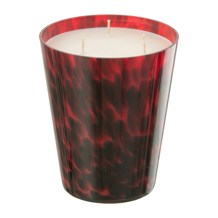 J-Line bougie parfumée Noa - Sandalwood - verre - rouge - large - 95H