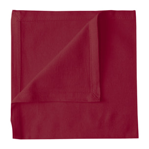 Serviette de table unie et colorée - Bordeaux