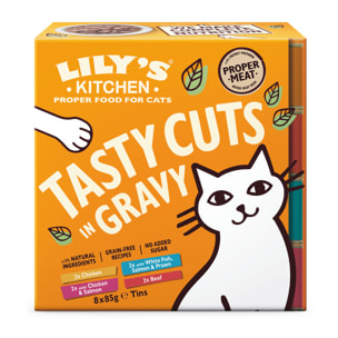 Lily's Kitchen Chat Délicieuses bouchées en sauce Multipack 8x85g - Lot de 6