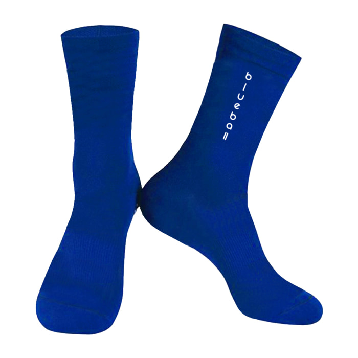 CALCETINES DE CICLISMO 7 BLUEBALL EN COLOR Azul con logo blanco