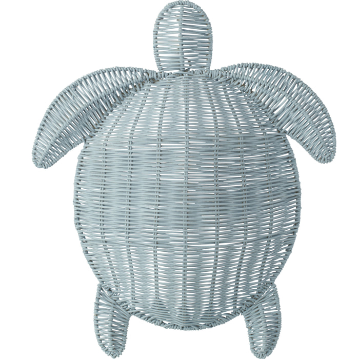 J-Line Décoration Murale Turtle - métal - bleu clair - large