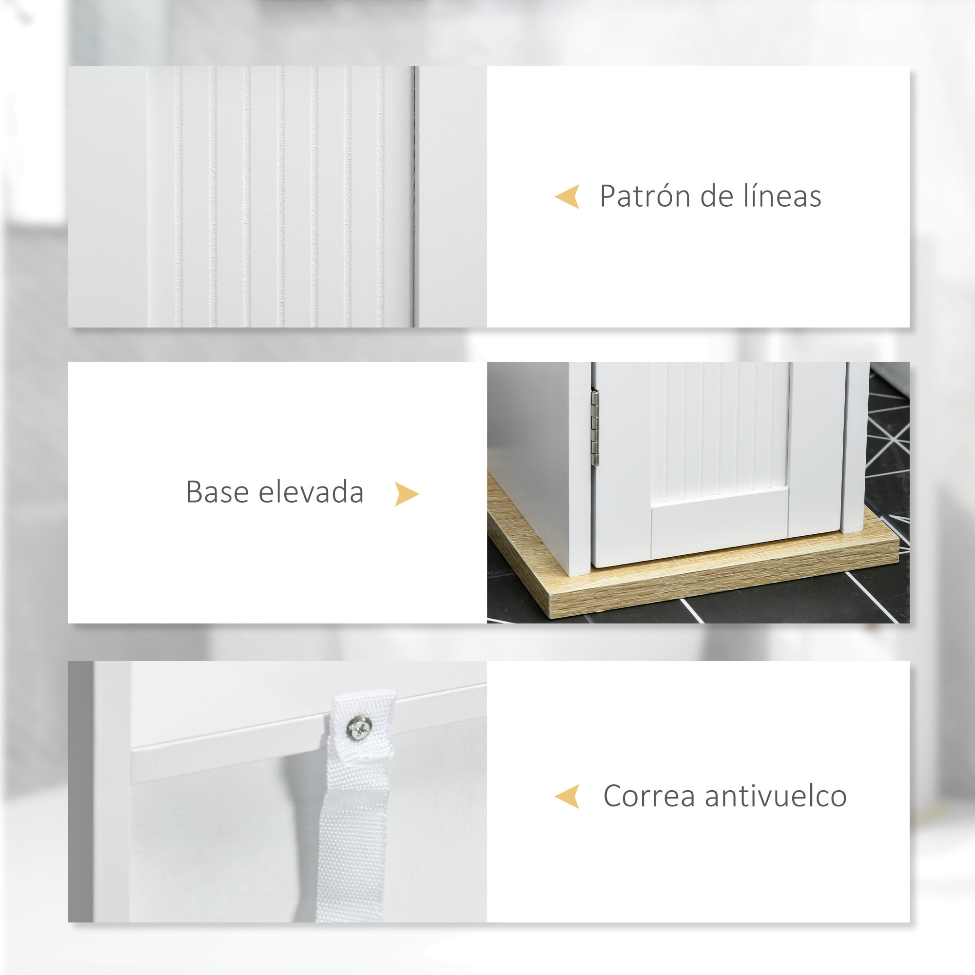 Columna de Baño Armario de Baño con Compartimento Abierto Puerta 2 Estantes Ajustables y Portarrollo Estilo Moderno 20x20x80 cm Blanco