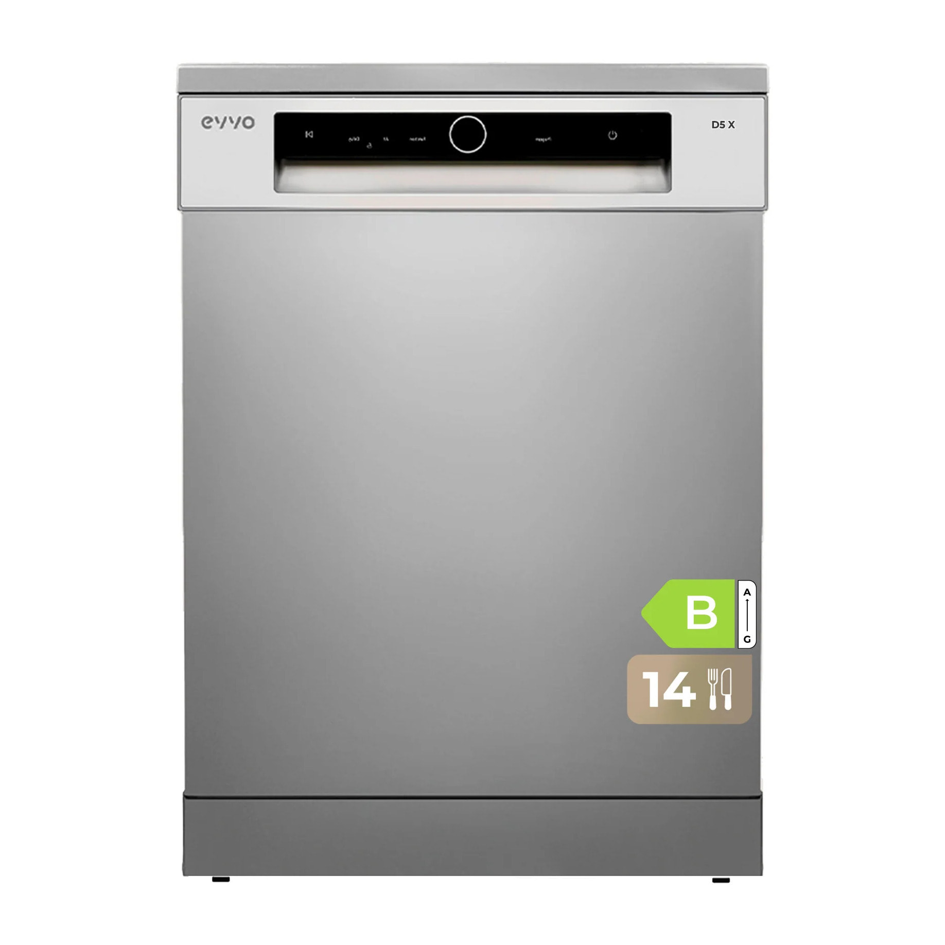 Lavavajillas EVVO D5, 14 Cubiertos, 8 Programas, Clase Energética B, Blanco, Ancho 600 mm