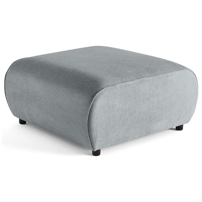 Suaro - Pouf en tissu texturé - Gris