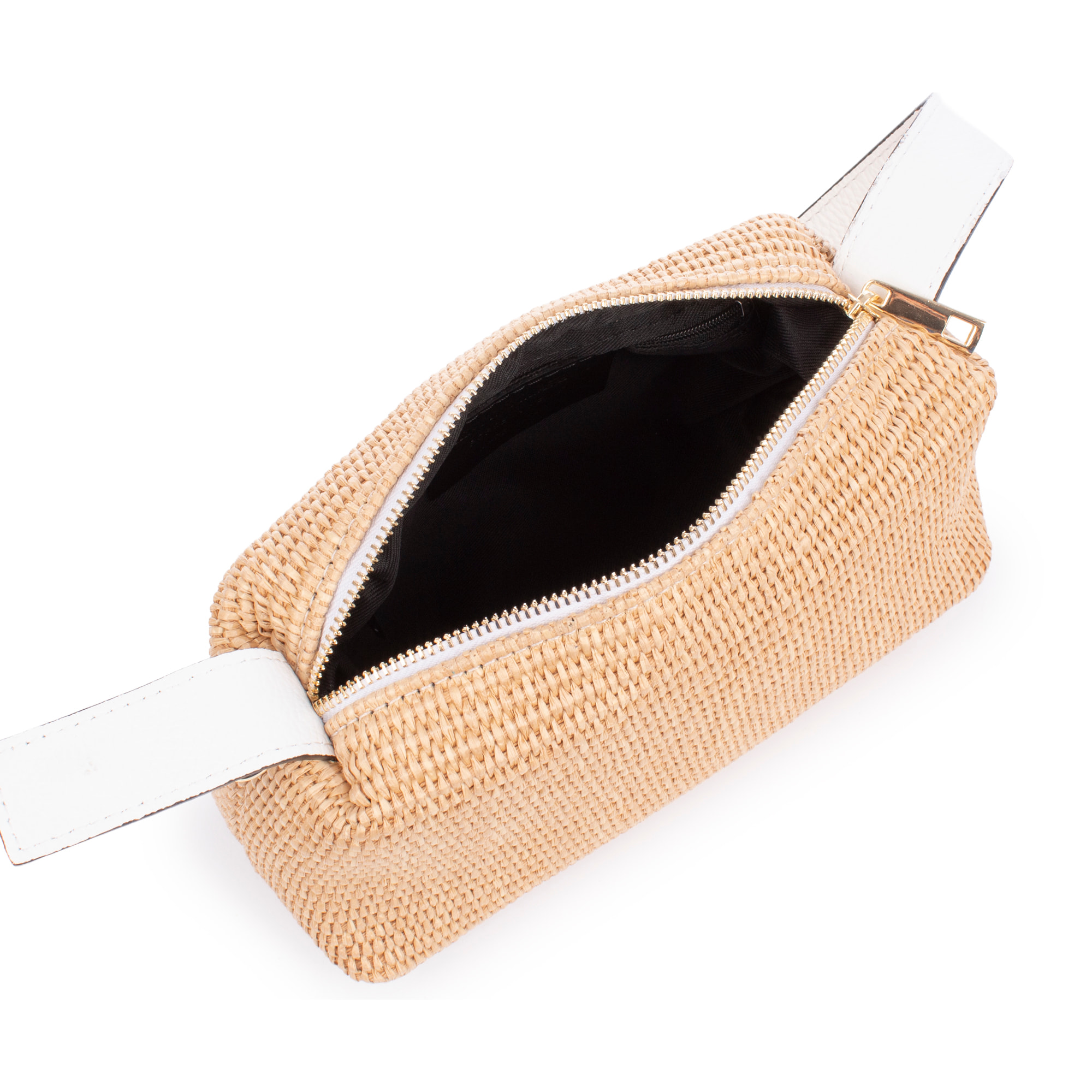 Baselice Bolso de mano Mujer. Fabricado en paja y piel auténtica Dollaro.