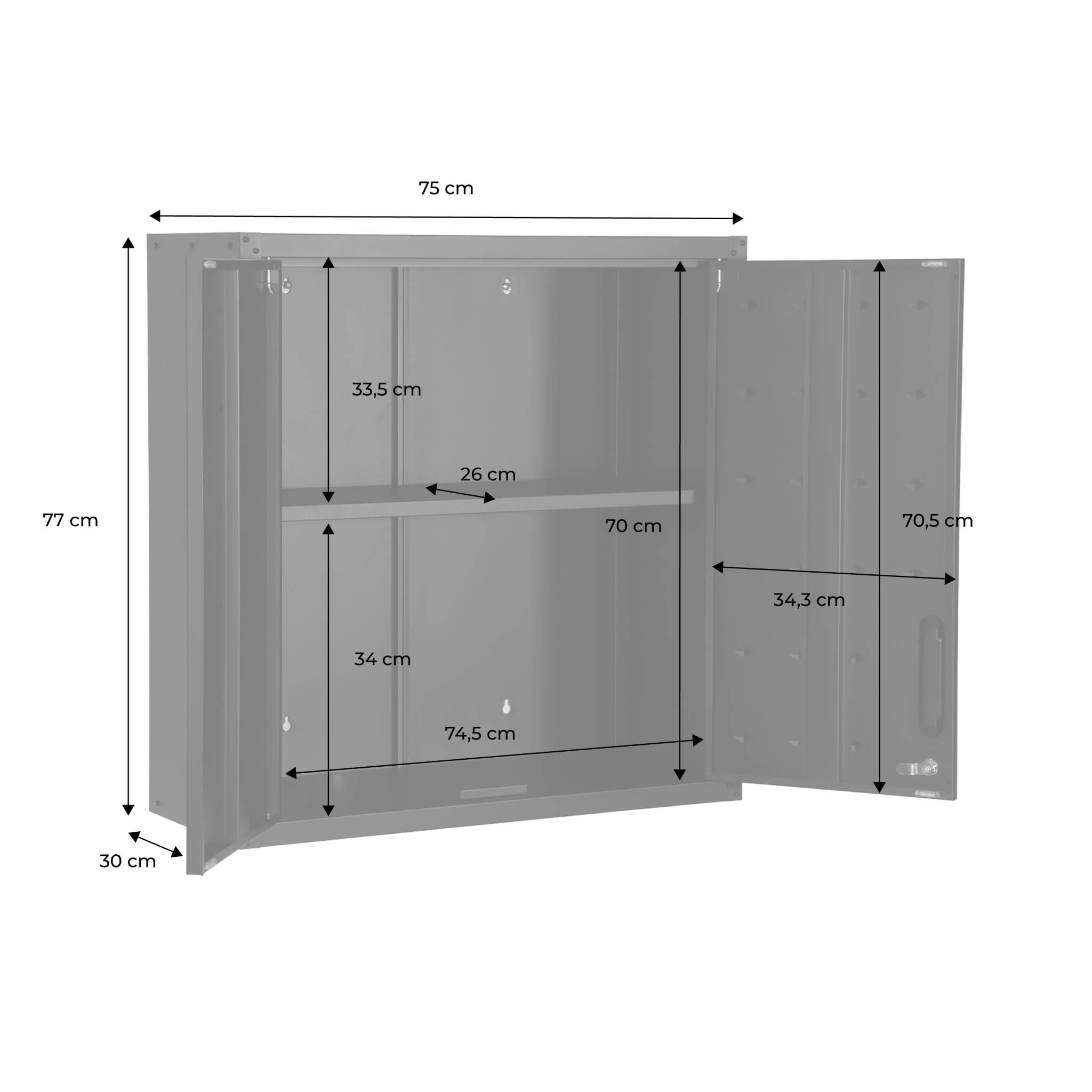 Meuble haut de rangement pour garage