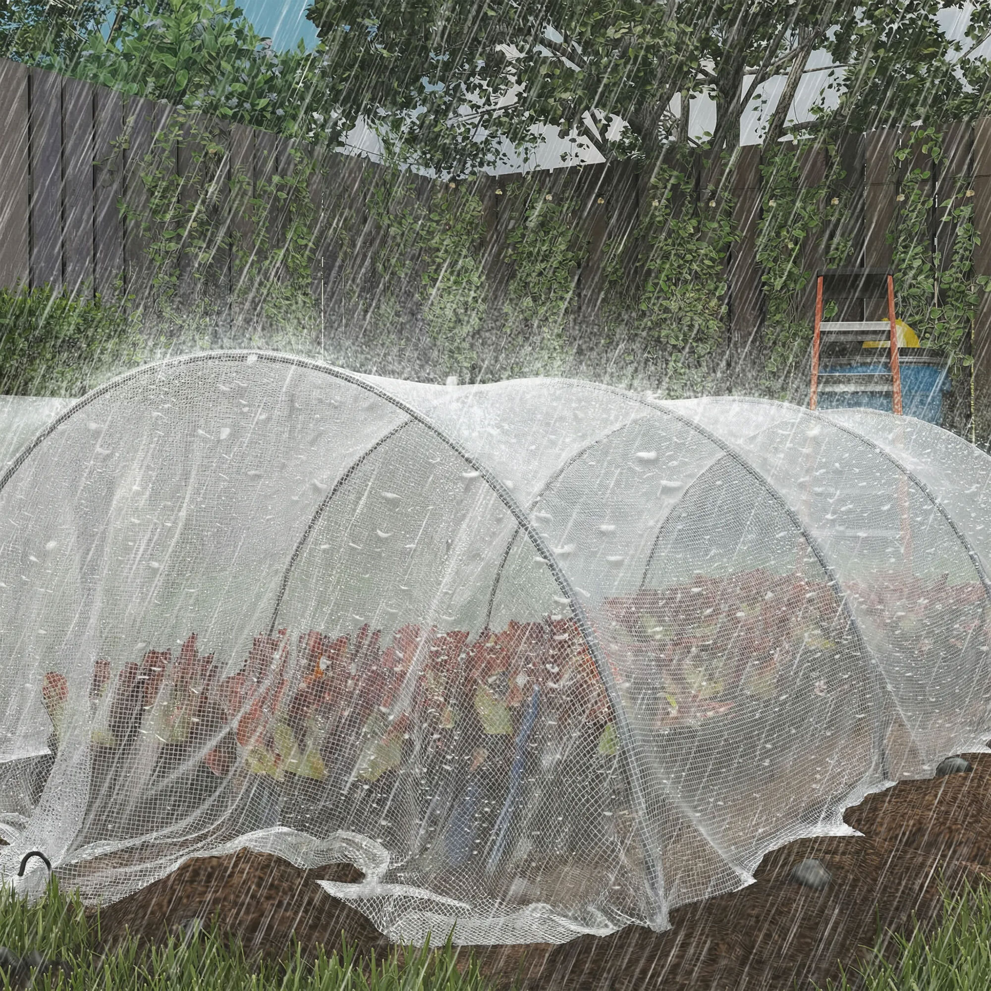 Bâche de protection blanche intérieur/extérieur 6x4m 140g/m²