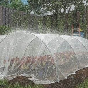 Bâche de protection blanche intérieur/extérieur 6x4m 140g/m²