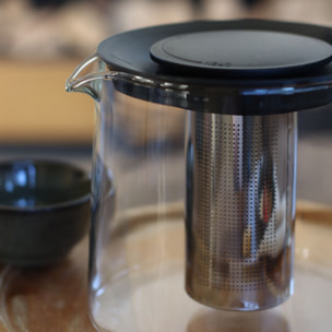 Théière 1,5L en verre avec infuseur en acier inoxydable KAMAKURA