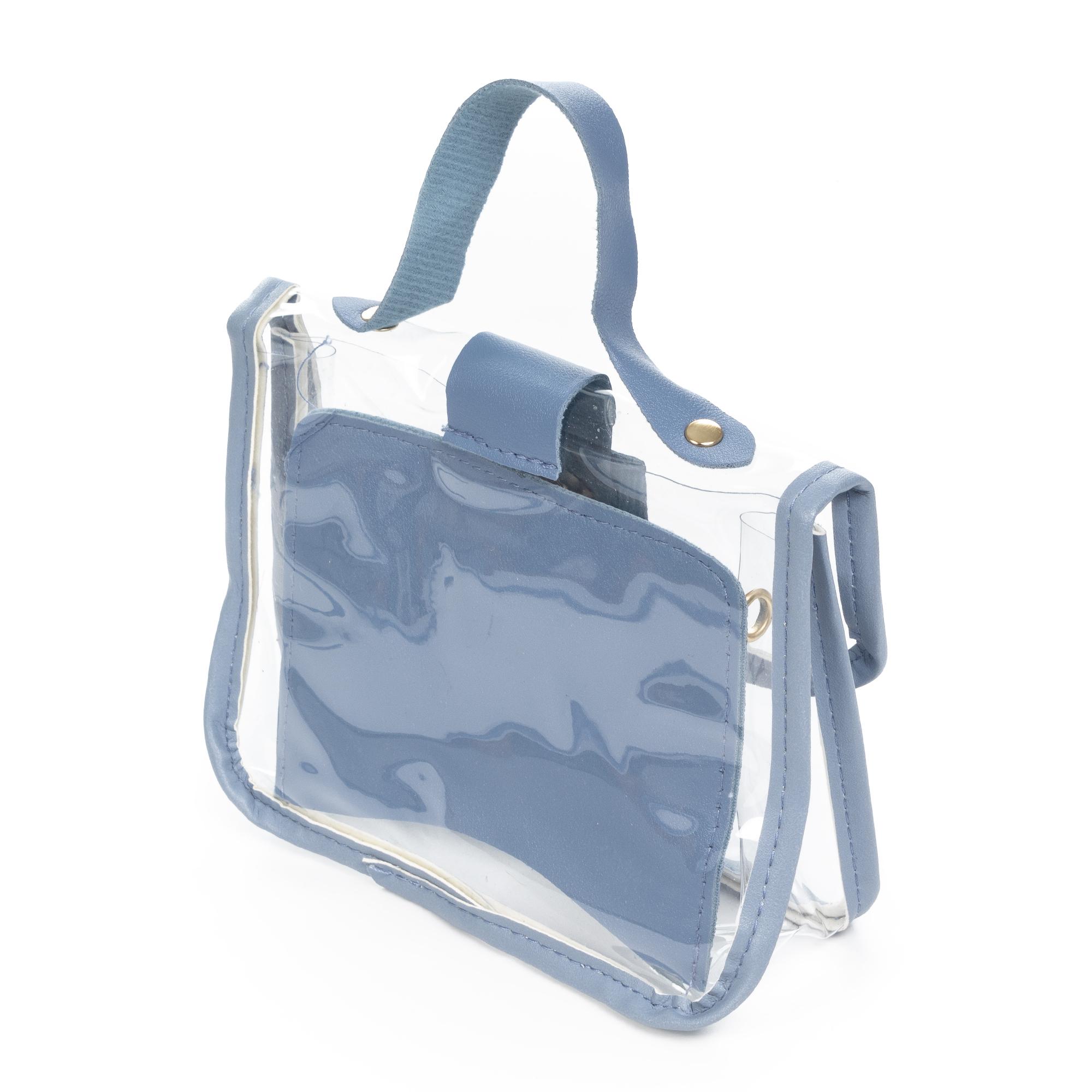 Zeccone bolso bandolera tote mini, de PVC transparente y piel sintética.