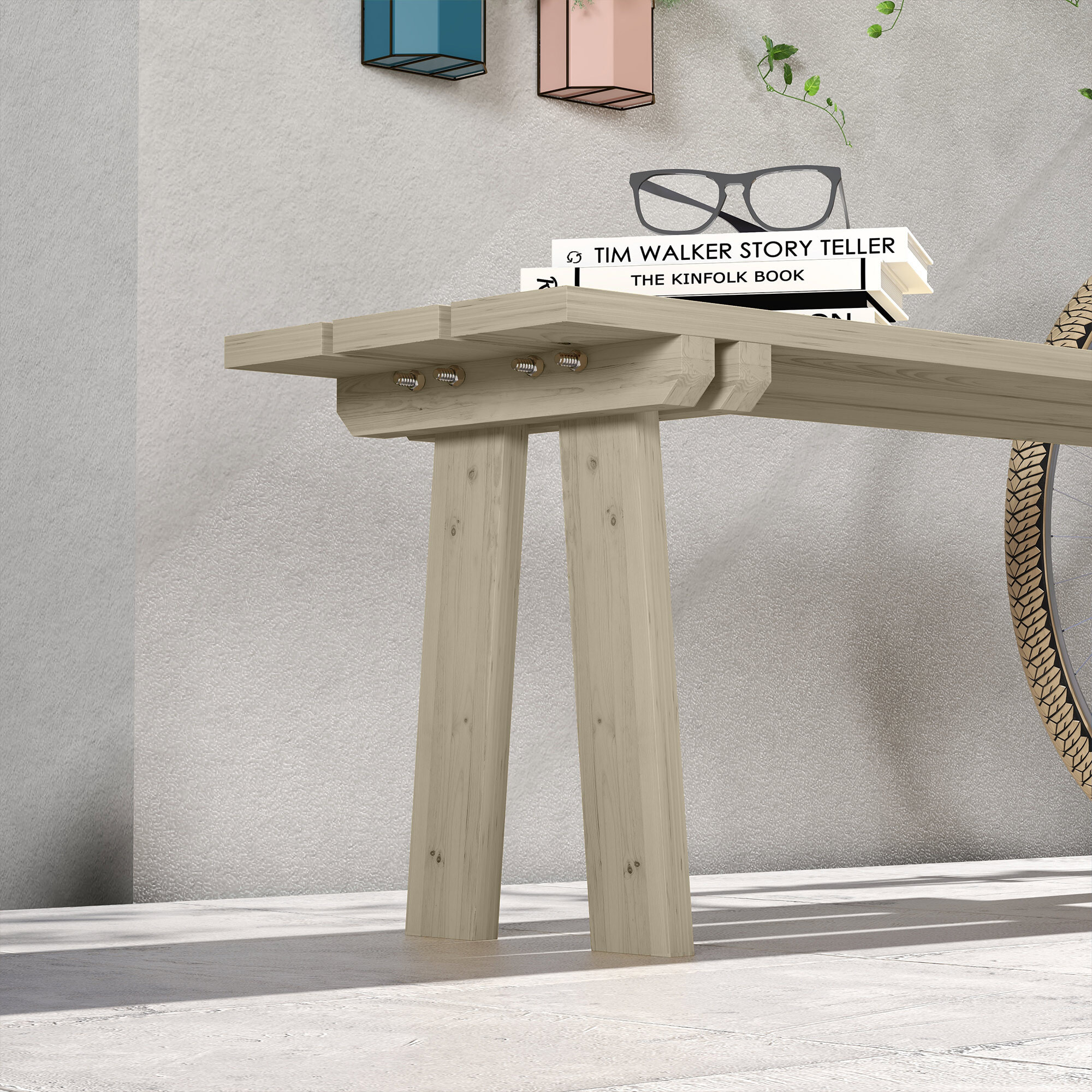 Outsunny Banco de Madera Banco de Jardín de 2 Plazas Carga 220 kg Banco de Exterior para Patio Terraza Piscina 130x38x45 cm Natural