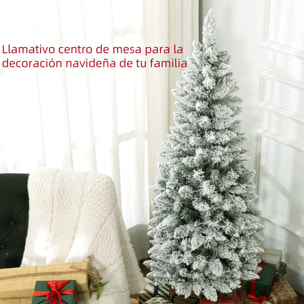 Árbol de Navidad 150 cm Árbol de Navidad Artificial Nevado con 317 Ramas y Soporte de Metal Árbol Navideño para Salón Interior Verde