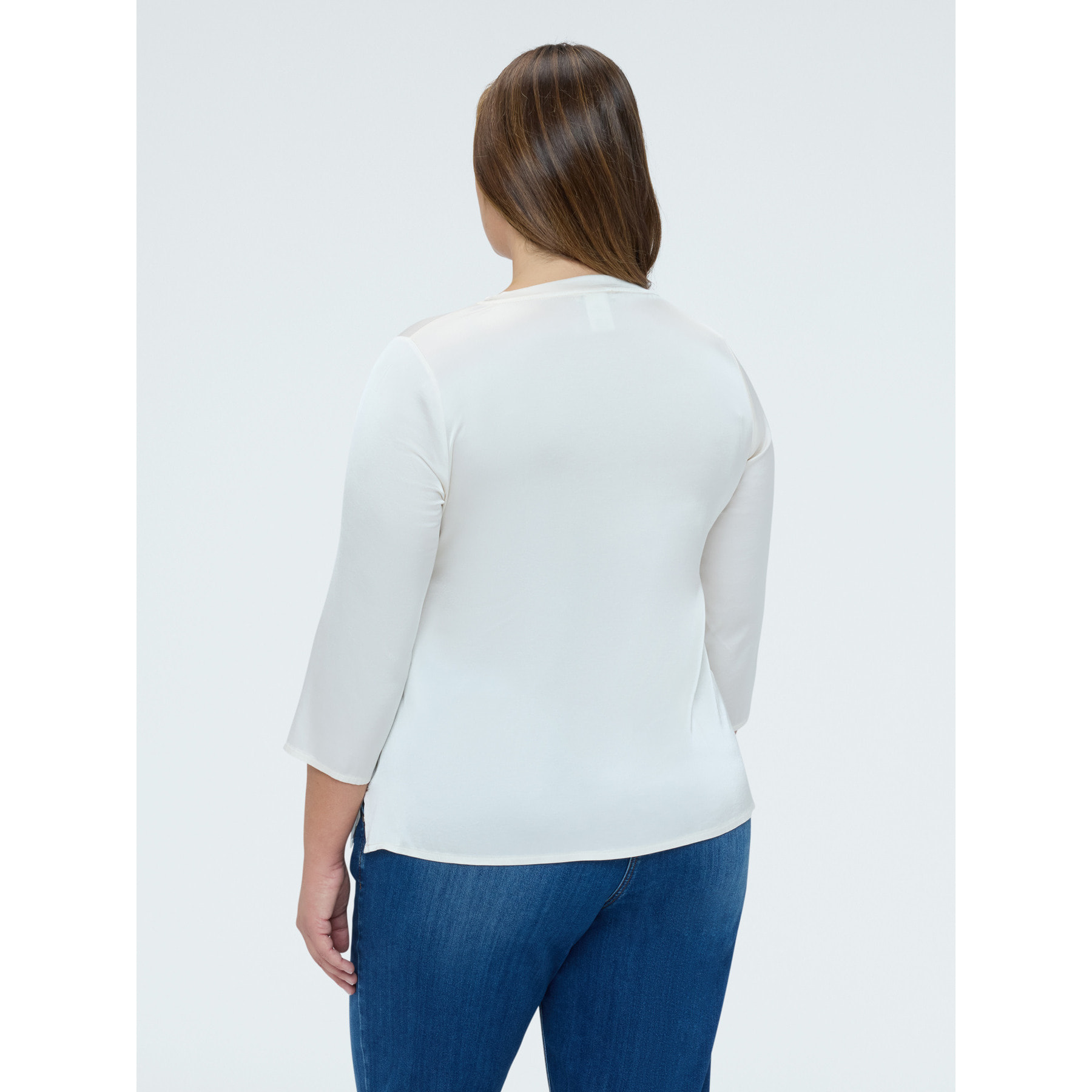 Fiorella Rubino - Blusa in raso Positive feeling - Bianco