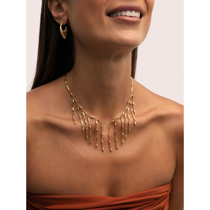 Collar Zafira Acero Baño Oro