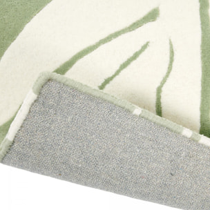 Tapis salon et chambre fait à la main en laine motif floral DEFI