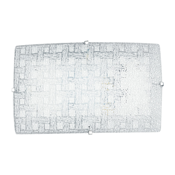 Applique LED PAMELA in vetro bianca 18W 4000K (luce naturale) 30x18 cm..