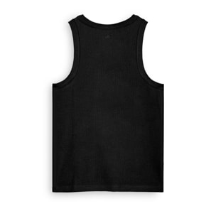 Camiseta Mujer sin Mangas Rib Tank Top Negro