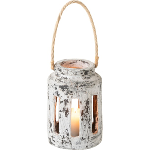 J-Line Lanterne Ruby - céramique - noir/blanc