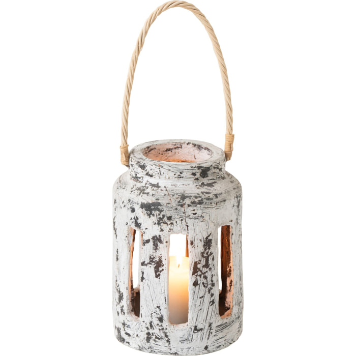 J-Line Lanterne Ruby - céramique - noir/blanc