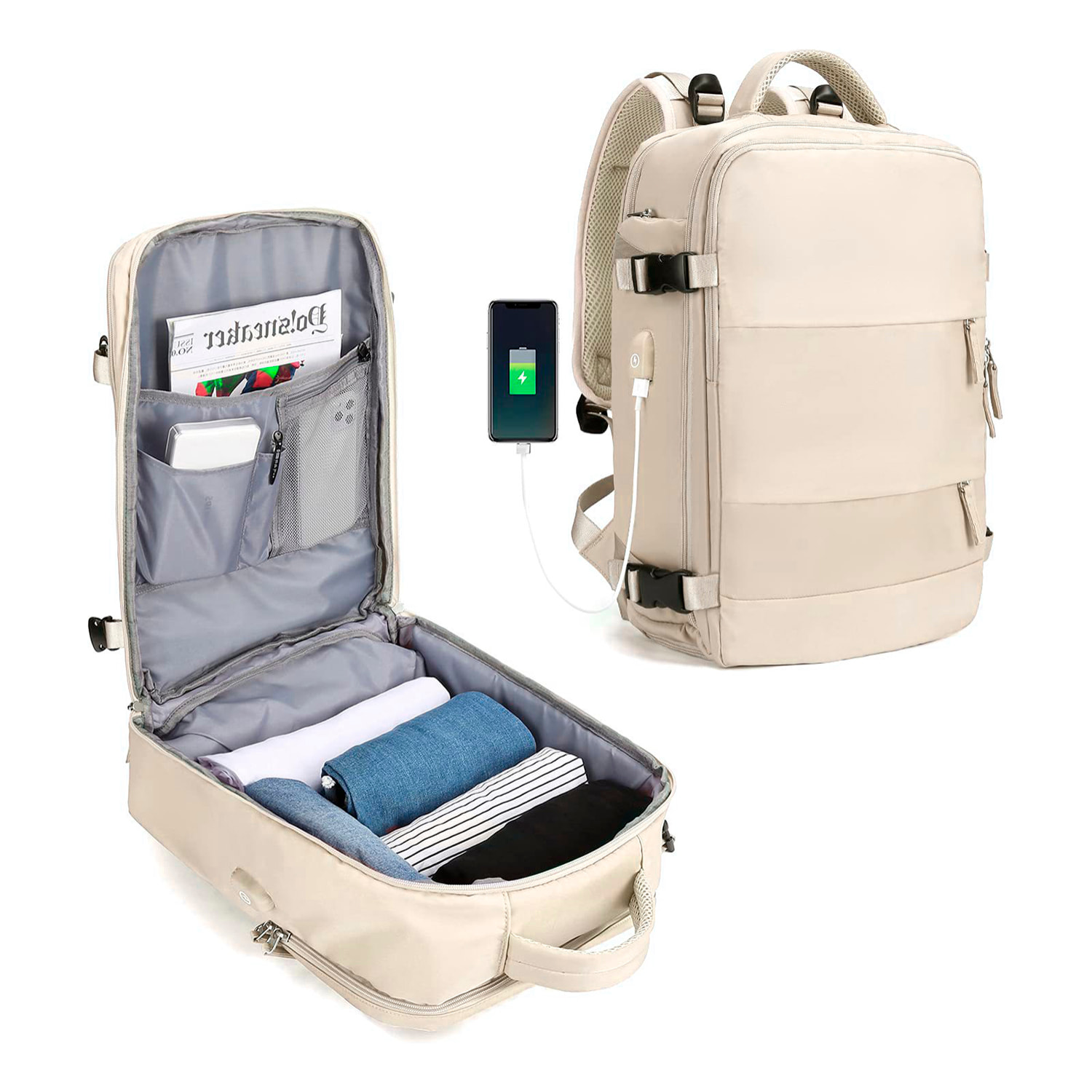 DAM Mochila cabina viaje de gran capacidad con multicompartimento calzado ropa portatil Privalia