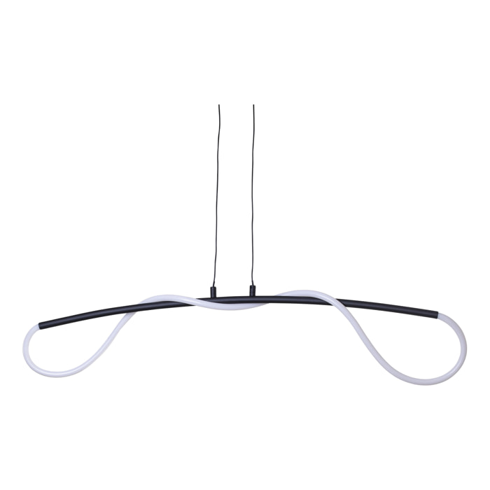 FORLIGHT Colgante Tress LED 23.5W Blanco Neutro - 4000K Negro para Interior de Techo en Comedor, Salón, Cocina