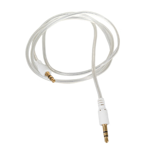 DAM Cavo Prolunga Doppio Jack 3,5mm 70x1x1 Cm. Colore bianco