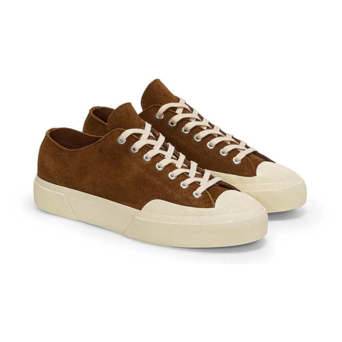 Superga - Sneakers Uomo Donna Marrone - 2432 Works Suede Flesh Out