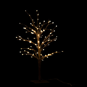 J-Line Arbre Nu + Led Metal Noir Small