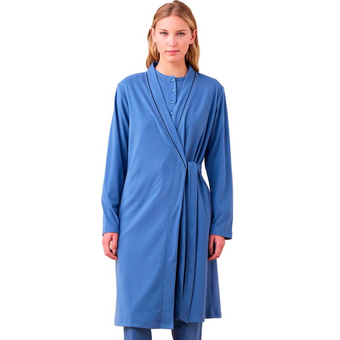 Vestaglia donna micropile soft-touch articolo unito. Noidinotte