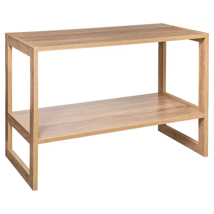 Étagère empilable 2 cases "Mix N' Modul" effet bois naturel