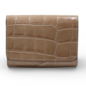 Portafoglio Cheval Firenze Cosmo Mini Croc Taupe