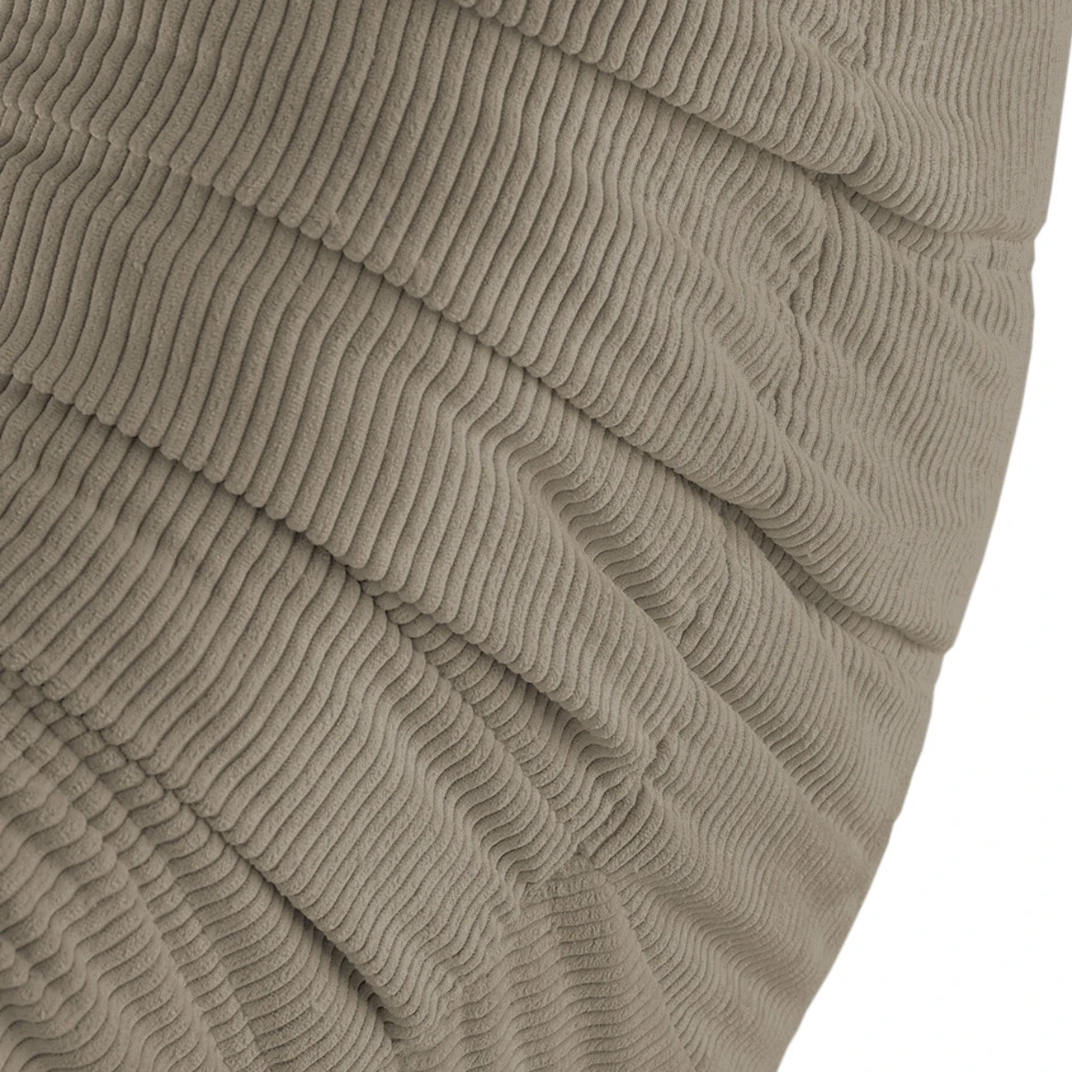 EMILE - Fauteuil en velours côtelé taupe