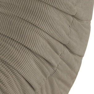 EMILE - Fauteuil en velours côtelé taupe