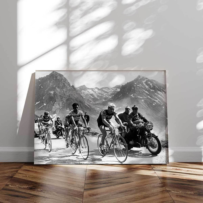 Tableau velo vintage Photo du Tour de France en 1963 Tableau alu Dibond